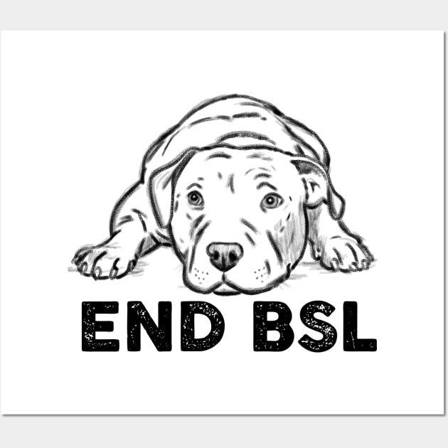 END BSL Pitbull Wall Art by sockdogs